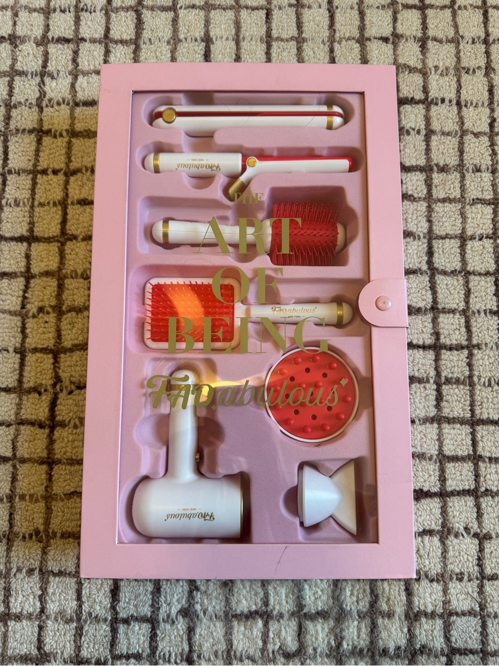 FAO Schwarz Pink Hair Brush & Styling Tool Set